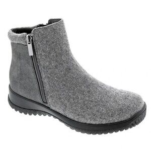 Drew Womens Kool Grey Suede/Flannel Orthopedic Snow Ankle Boots Size 9.5M 19178.